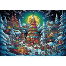 Trippy Puzzle Co. karcsonyi rejtvnyek 1000 darabos kiraks jtk felnotteknek Lehetetlen, nehz, nehz, kihvst jelento rejtvnyek felnottekne