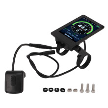 Waterdicht ontwerp, e-bike displaymeter IP65, touchscreen met achtergrondverlichting, realtime gegevensregistratie, USB-functie, instelbare