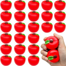 24 Pieces of Fruit Stress Ball Toys Red Fruit Stress Relief Balls Fruit Fidget Stress Balls for School Carnival Reward Party Favor Supplies Back to Sc