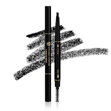 Lápiz de cejas retráctil UOCK, lápiz definidor para cejas, maquillaje profesional (01 Negro)