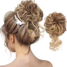 Messy Bun Haarteil, QIAORUIXIN Super Lange Zerzauste Hochsteckfrisur mit Ponytail