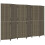 VidaXL vidaXL Room Divider 6 Panels Privacy Screen Balcony Screen Grey Poly Rattan 2