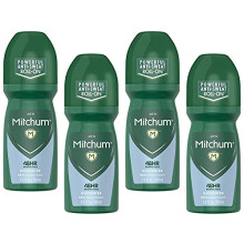 Mitchum Invisible Antiperspirant & Deodorant Roll-On, Oparfymerad 3,4 oz (4-pack)