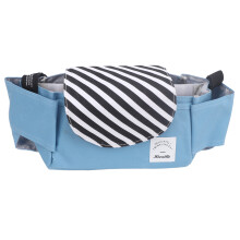 Elegante organizer per passeggino con portabicchieri Borsa portaoggetti di grande capacità Sistema di fissaggio universale Materiale resistente