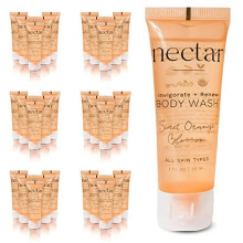 Nectar Gel Douche en Gros - Fleur d'Orange Sucrée, Taille Voyage - Commodités Hôtelières, Airbnb, Tous Types de Peau (1,00 Fl Oz)
