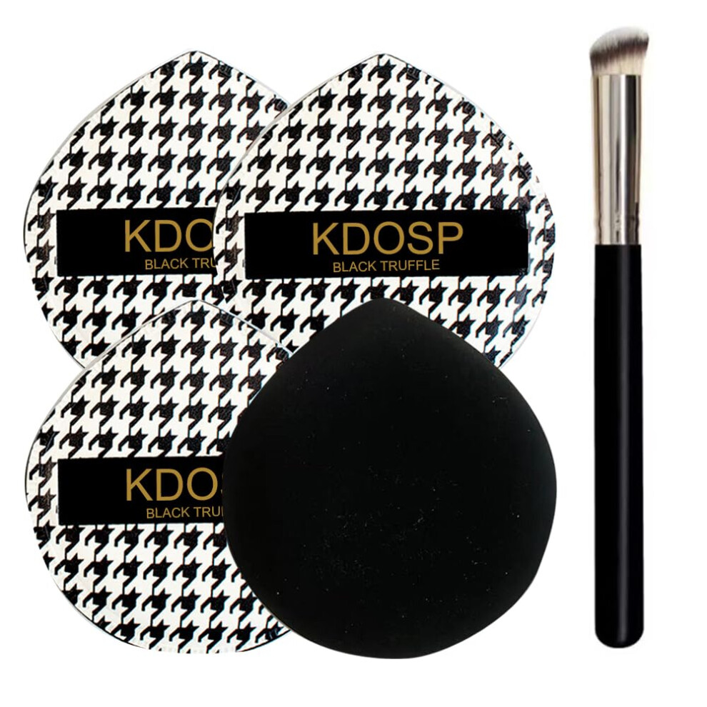 Kdosp Cream 1Pcs Makeup Sponge - Latex Free And Vegan Makeup Sponge Blender - For Powder Or Liquid Application - One Piece Make Up Sponge