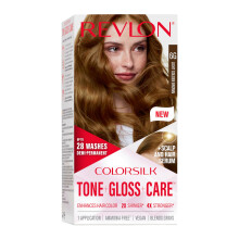 Revlon ColorSilk Tone + Gloss + Care Demi Permanent Haarverf, 2x Glanzender, 4x Sterker, 6G Licht Goud