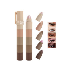 UOCK Set de lápices de sombra de ojos en cinco colores, mate y brillo, y lápices de maquillaje