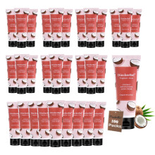 DincherBel 100er Pack Kokosnuss Handcreme - Reisegröße, nicht fettende Handlotion für trockene Haut