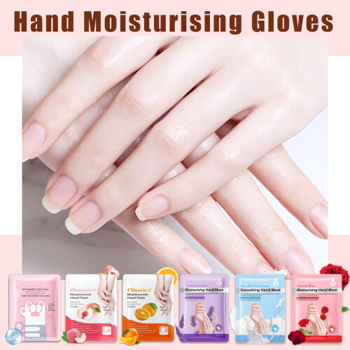 WENJLYJ 12PCS Maschera per Mani, Guanti Nutrienti e Idratanti per Mani Secche e Screpolate 1