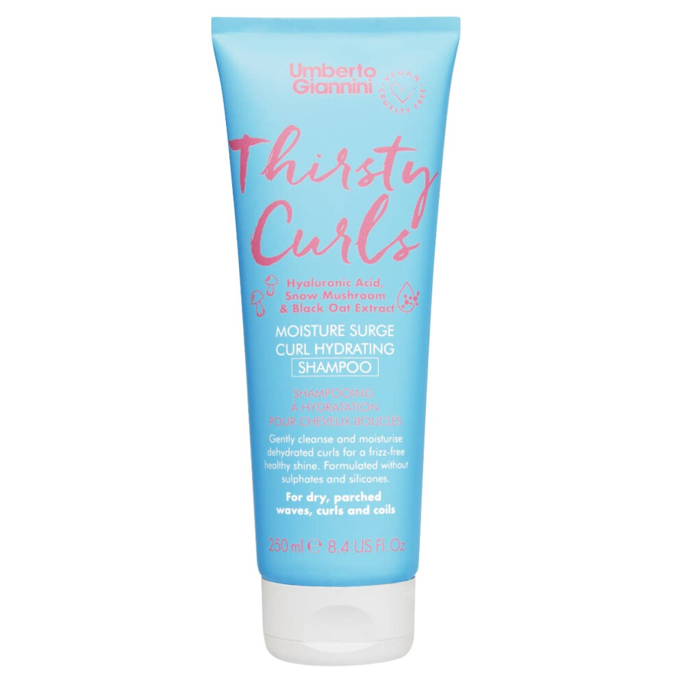 Umberto Giannini Thirsty Curls Curl Hydrating Shampoo - For Dry & Dehydrated Curls 250Ml