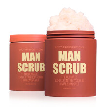 Body Prescriptions Exfoliλrende bodyscrub voor mannen - Ultieme huidreinigingswas in pot met draaideksel voor alle huidtypes 21 Ounce (pak van 2) Hem