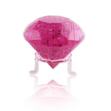 BTYYIHEX 3D Crystal Diamond Puzzle Crystal Puzzle fejtrok 16 ves kortl 41 DB (Pink-Diamond)