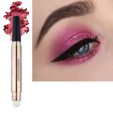Rose Red Eyeshadow Stick 2 az 1-ben szem sminkkrm Glitter Shimmer Smooth Matt paletta Single Primer szemhjpder ceruza Hipoallergn vzll, hossza