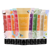 DincherBel 10er Set Handcreme - Reisegröße, nicht fettende Lotion für trockene Hände