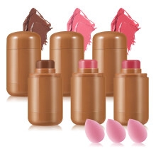 3PCS Rouge-Stick für Wangen, Mehrzweck-Matte Makeup Stick Rouge-Creme für Wangen, Augen und Lippen, Feuchtigkeitsspendende Tönungscreme
