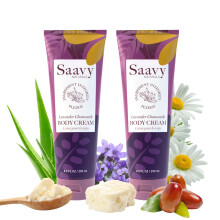 Crème Corporelle Saavy Naturals Lavande Camomille pour Femmes, Formule Végane au Beurre de Karité
