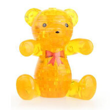 BTYYIHEX 3D Crystal Bear Puzzle Crystal Puzzle fejtrok 16 ves kortl 41 DB (srga)