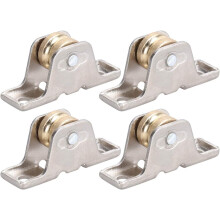 Polias para portas e janelas de correr em liga metálica, com design decorativo e movimento suave (4 peças).