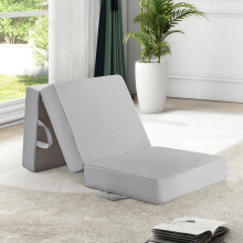 Materasso Pieghevole Singolo, Materasso Tri-Fold 6 Pollici in Schiuma Memory con Copertura Lavabile