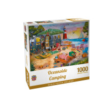 Remekmuvek 1000 darabos kiraks jtk felnotteknek s csaldoknak cenparti kempingjelenet 19,25x26,63""