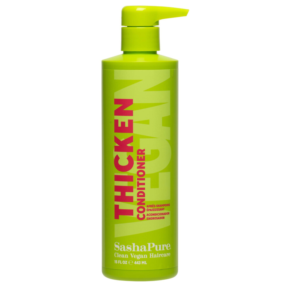 Sashapure Thickening Conditioner With Sacha Inchi Oil For Fine & Thin Hair, Adds Volume & Shine, Hair Thickening, Anti-Frizz, Paraben-Free, With Brazi