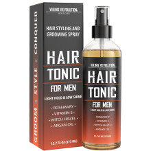 Viking Revolution Hair Tonic Men (12.7oz) - Hair Spray for Men with Sandalwood Scent - Texture Spray with Rosemary Argan Oil and Witch Hazel - Light