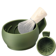 Grandslam Shaving Bowl with Ridges Shaving Mug with Brush Stand Shaving Soap Bowl for Shaving Cream and Soap Durable & Holds Heat Longer Rich & Th