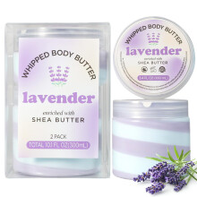 puresoak crema corporal de lavanda, manteca corporal batida para mujeres, hidratante de karité para piel seca