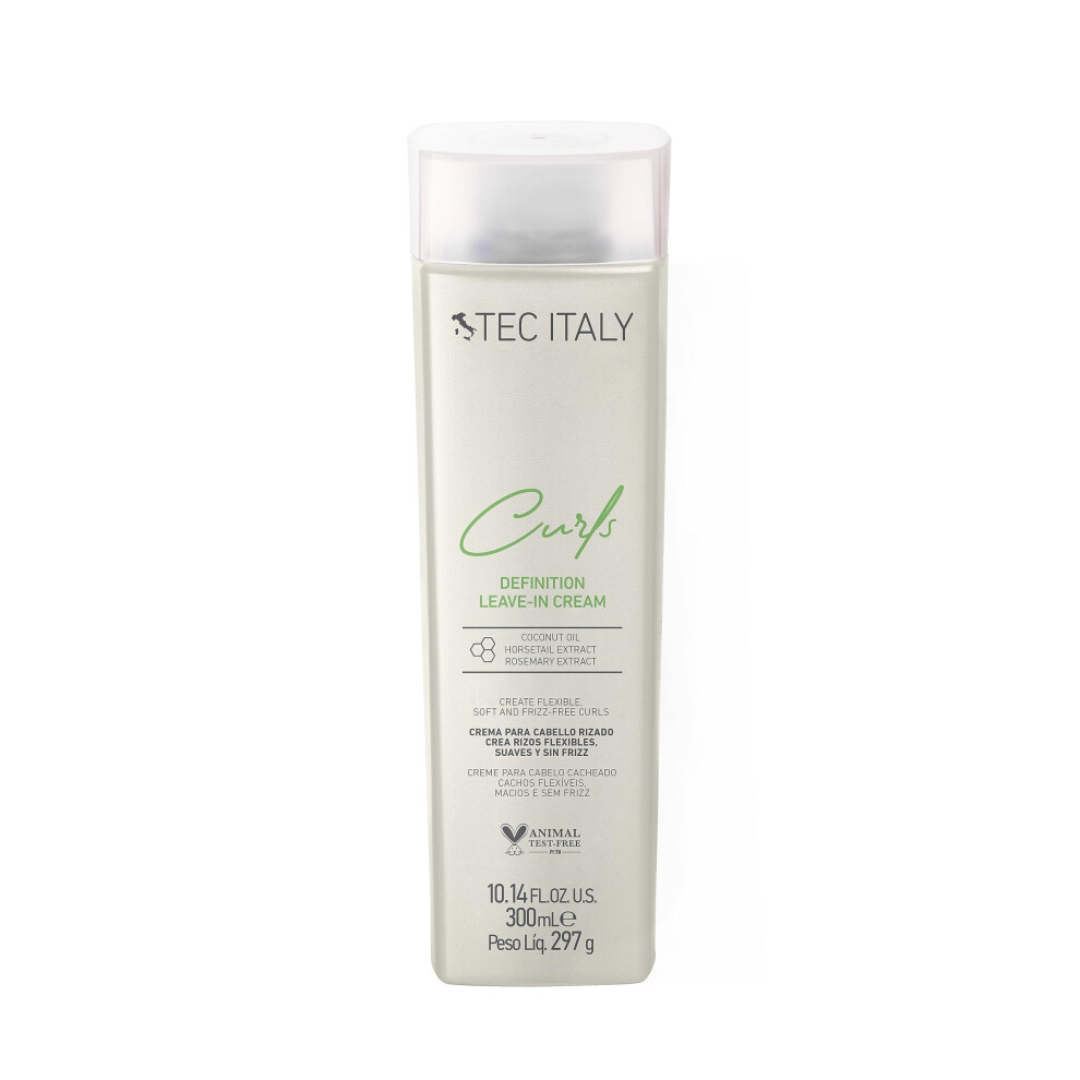 Tec Italy Cream Curls Leave-In 300Ml - Curl Defining & Anti-Frizz - Hydrating Leave-In For Wavy & Curly Hair - Defines Controls & Softens