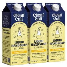 Recargas de Jabón de Mano Cleancult - Verbena de Limón - Hidrata Piel Seca y Sensible - Con Aloe Vera y Aceites Esenciales
