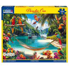 Puzzle della baia del paradiso tropicale della montagna bianca Puzzle da 500 pezzi sulla spiaggia estiva per adulti, bambini e famiglie