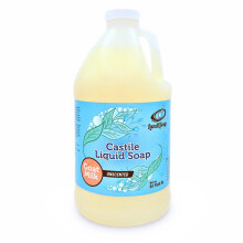 LandLSoap Goat Milk Unscented Castile Soap Liquid for Face, Hand & Body Wash, Vegan, USA (Half Gallon)
