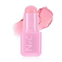2aN Pocket Cotton Blurring Stick (03 Berry Milk, 3.4g) - Barra 2 en 1 para Labios y Mejillas, Acabado Mate Nublado
