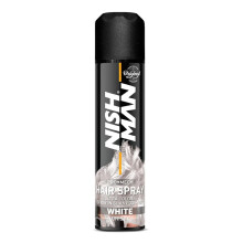 Nish Man Temporäre Haarfarbe - Nishman Unisex Pro Mech Haarspray - farbiger Haarspray für Kinder & Erwachsene (Weiß)