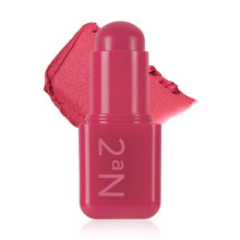 2aN Pocket Cotton Blurring Stick (05 Ruddy Cherry, 0.12oz) - 2 en 1 Labios y Mejillas, Acabado Mate