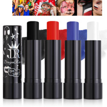 Baorder 4PCS Pintura Facial y Labial Azul Rojo Blanco y Negro, Kit para Halloween