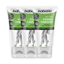 Gel Rafraîchissant Babaria pour Jambes et Pieds - Produits de Pédicure - Effet Apaisant - Infusé à l'Huile de Ricin et Aloe Vera - 3 pcs