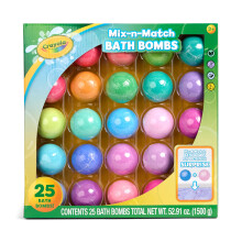 Crayola Bombes de Bain Color-Twist 25 Deluxe, Changement de Couleur, Couleurs Crayola