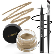 Set de Delineador LAVONE - Kit de Maquillaje Impermeable con Lápiz, Gel y Pincel