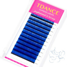 TDANCE Farbige Wimpernverlängerung Mischlängen Tray für den Salongebrauch (Gelb-0.07-C, 8-15 mm)