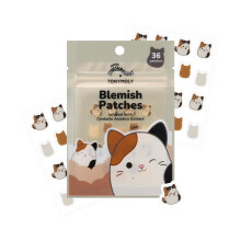 TONYMOLY x Squishmallows Cam the Calico Cat Blemish Patches - Centella Asiatica Hydrocolloid Acne Treatment Stickers for Face - Cute K-Beauty Pimple P