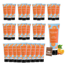 DincherBel 100er Pack Orange Handcreme - Reisegröße, nicht fettende Lotion für trockene Haut