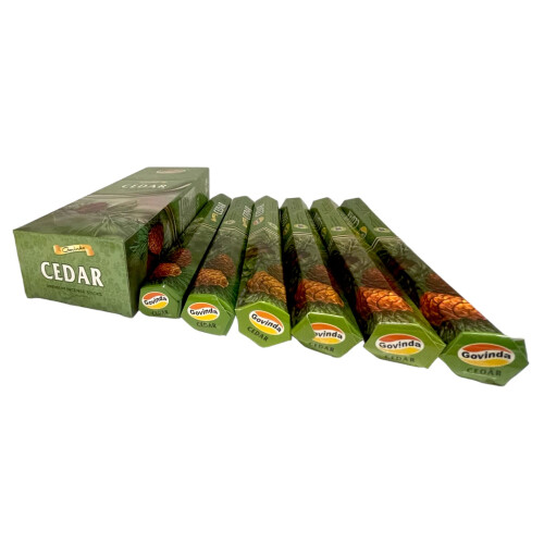 Govinda Incense - Cedar - 120 Sticks, Masala Coated Incense 1