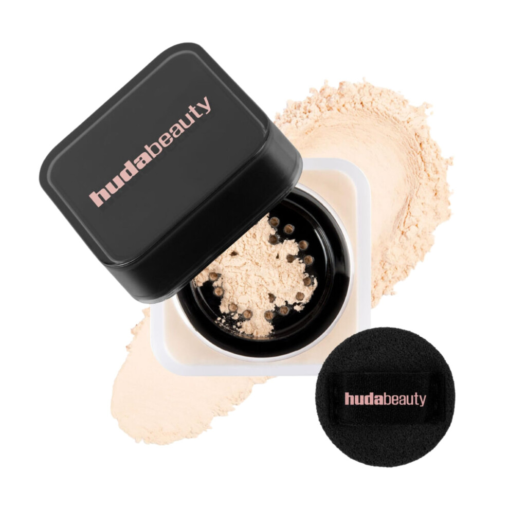 Huda Light Beauty Baby Bake Mini Easy Bake Loose Baking & Setting Powder - Pound Cake (Fair Medium And Tan Skin Tones.) .21 Oz / 6G.