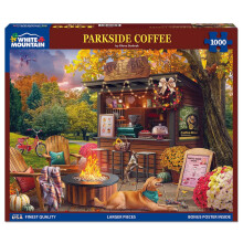 White Mountain Parkside Coffee Puzzle Puzzle autunnale da 1000 pezzi per adulti e donne