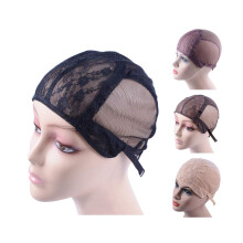 YANTAISIYU Dubbele Kant Wig Caps voor het Maken van Weken met Verstelbare Band (Zwart L 56cm)