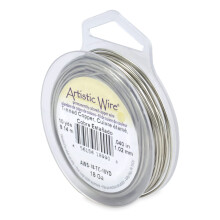 Artistic Wire, 18 gauge 10 mm Verkoperbestendige Tinned koper draad, Zilver, 10 yd 91 m