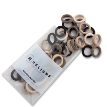 Heliums Mini Hair Ties No Damage - Neutral Mix - Extra Small 0.7 Inch Tiny Soft Seamless Hair Bands (Beige, Sandy Blonde, Light Brown, Dark Brown) - 4