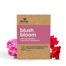 AKSHAR Ayurveda Handgjord Natursåpa, Ekologisk Såpa med Ros Absolut & Geranium Olja